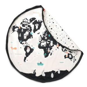 Worldmap / Stars Toy Storage Bag